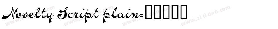 Novelty Script plain字体转换